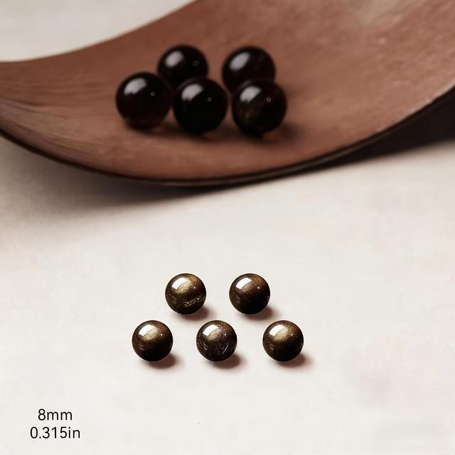 TEMU 5-30pcs Loose Beads, Diy Handmade Round Beading Beads Suitable For Making Bracelets, Necklaces & Jewelry Pendants