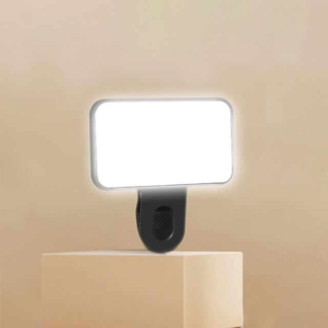 TEMU Кліпсовий світлодіодний підсвічувач для телефону зі знімним кріпленням, регульоване біле/тепле/ та багато рівнів яскравості – матове покриття забезпечує текстуру