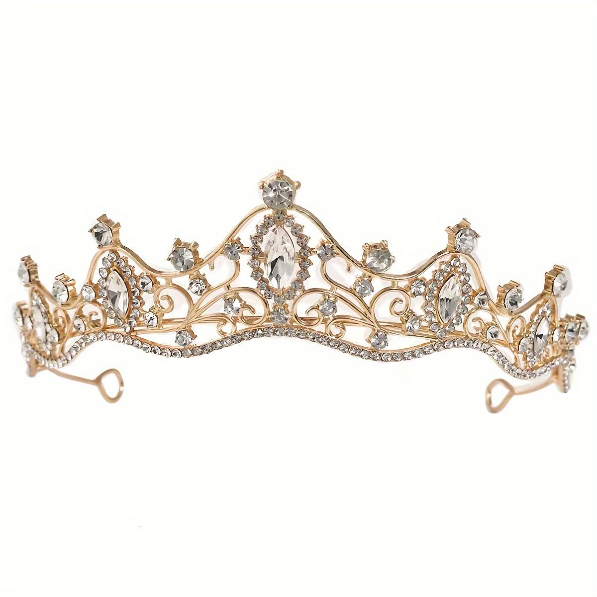 TEMU Elegante Kristall | Vintage Hochzeits-Halsband mit gemischtfarbenen künstlichen Kristallen, Zinklegierung