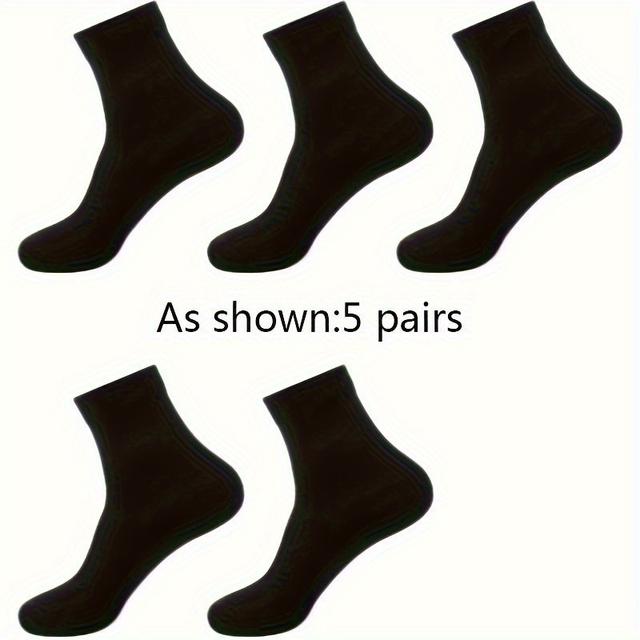 TEMU 5 Paar mittellange, atmungsaktive und bequeme Socken für Frühling, Herbst und Winter