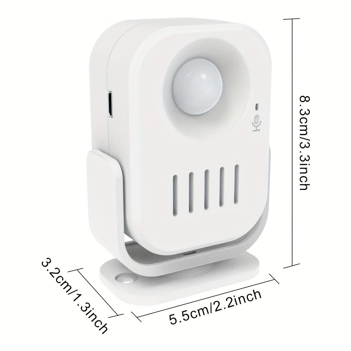TEMU Infrared Sensor Doorbell, Voice Alert Home Security Doorbell Infrared Sensor Prompter, Alarm With Record Security Doorbell