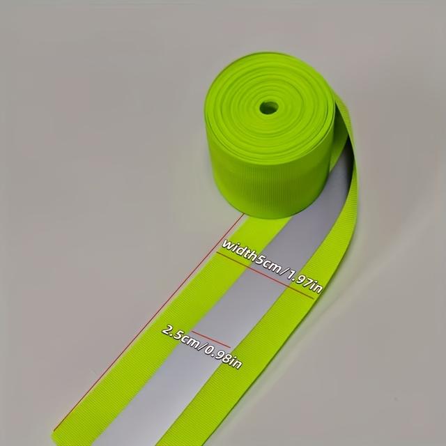 TEMU 78palcová široká reflexní lepicí páska - Noční páska vhodná šití, oděvní doplňky a zakrytí švů - Reflexní stuha pro oblečení