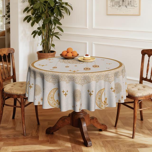 TEMU 1 قطعة، مفرش طاولة رمضان كريم، مفرش طاولة حفلات رمضان، تصميم فانوس القمر ، مفرش طاولة رمضان كريم، زينة طاولة رمضان ، هدية غطاء طاولة للمنزل، المطبخ، زينة رمضان