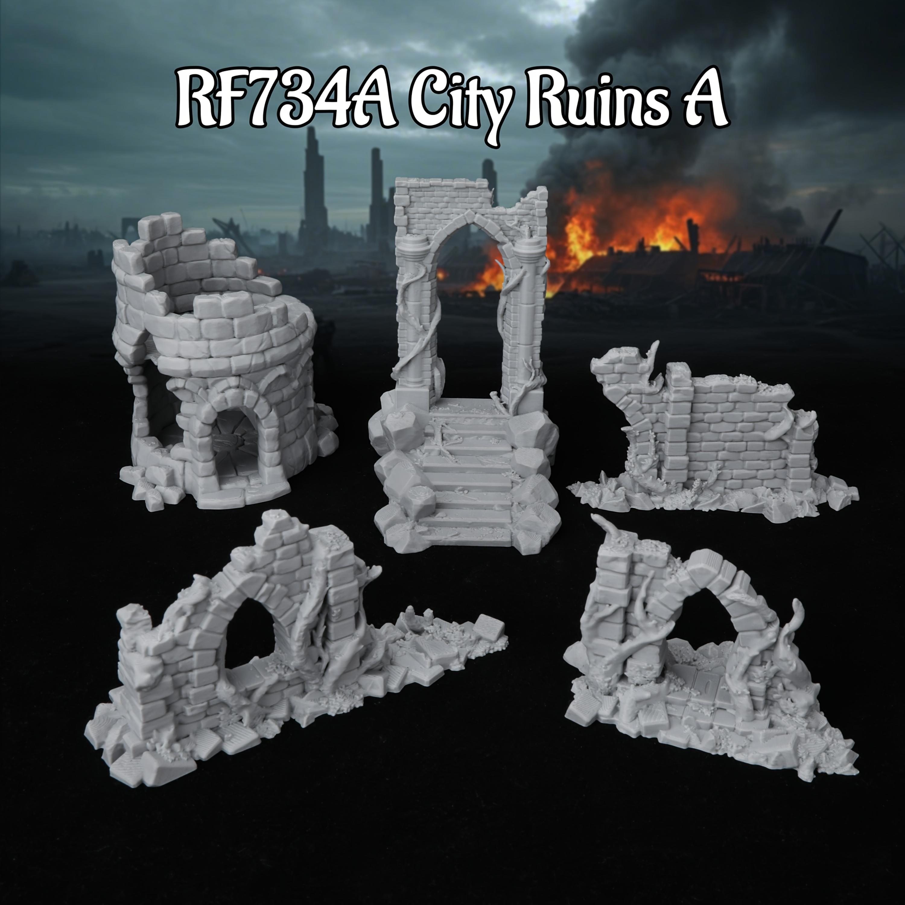 TEMU Ensemble de Terrain Miniature Ruines 28mm pour - Kit de Scénographie Post-Apocalyptique pour Jeux de Société, Objets Diorama, Accessoires de Jeu Miniatures et Cadeaux pour de Jeu de Rôle