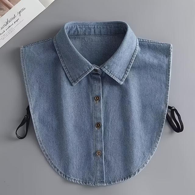 TEMU 2025 Detachable Collar, Unisex Detachable Collar, Detachable Men's Collar Half-shirt Shirt, Denim Collar Removable Collar Women's Accessory