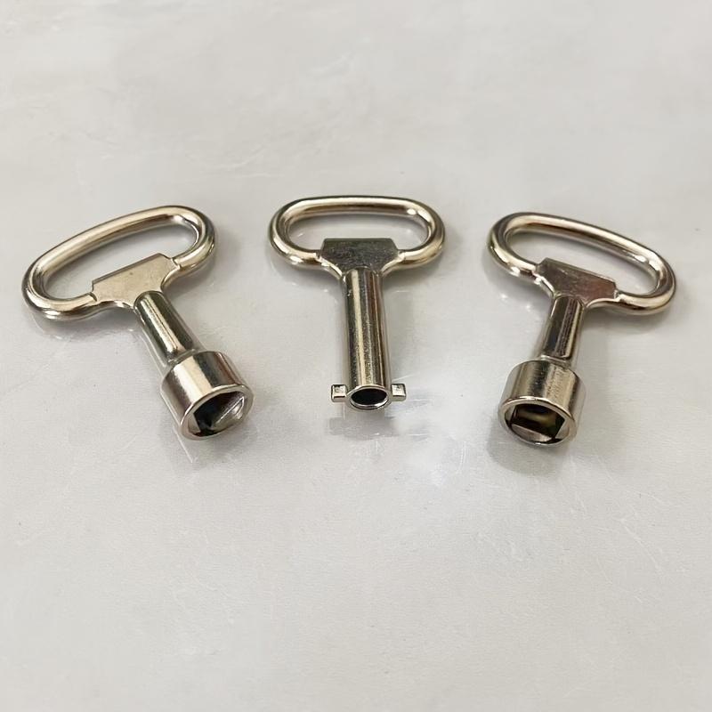 TEMU 3pcs Switch Cabinet Key Set / Key / Square Key / Triangular Key / Straight Key, Suitable For Water Meters, Electricity Meters, Heating Appliances, Elevators
