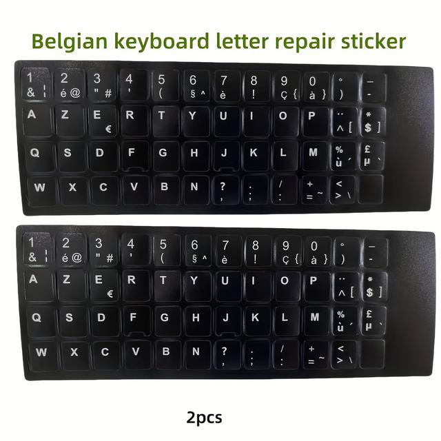 TEMU Matte Letter Replacement Stickers For Laptop Keyboards Suitable Of Of Belgium. Of Belgium Learn To Belgian Languages. Compatible With Desktop Keyboard Repair Tools For French, Dutch