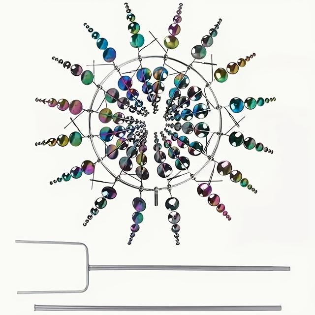 TEMU A -degree Rotating Windmill Decorative Piece, Metal Windmill For Garden Lawns, Iron Windmill For Garden Landscaping