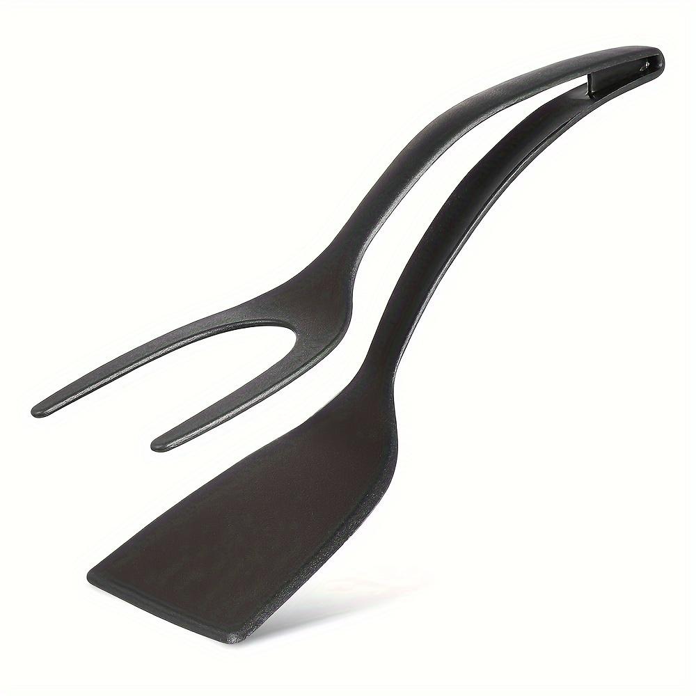 TEMU 1pc, 2-in-1 Grip And Flip Spatula Tongs, Egg Flipper Spatula, Kitchen Shovel For Fish, , Making, Home Kitchen Cooking Tool