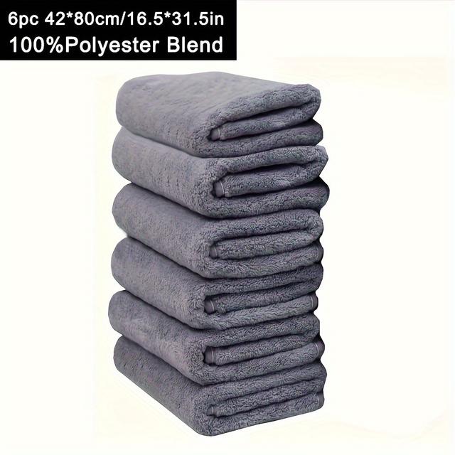 TEMU 6/8/10 Large Size Thick Handkerchief Set, Super Soft And Highly Absorbent Face Towel, Suitable For Bathrooms, Gyms, Showers, Hotels And Spas, Bathroom Supplies