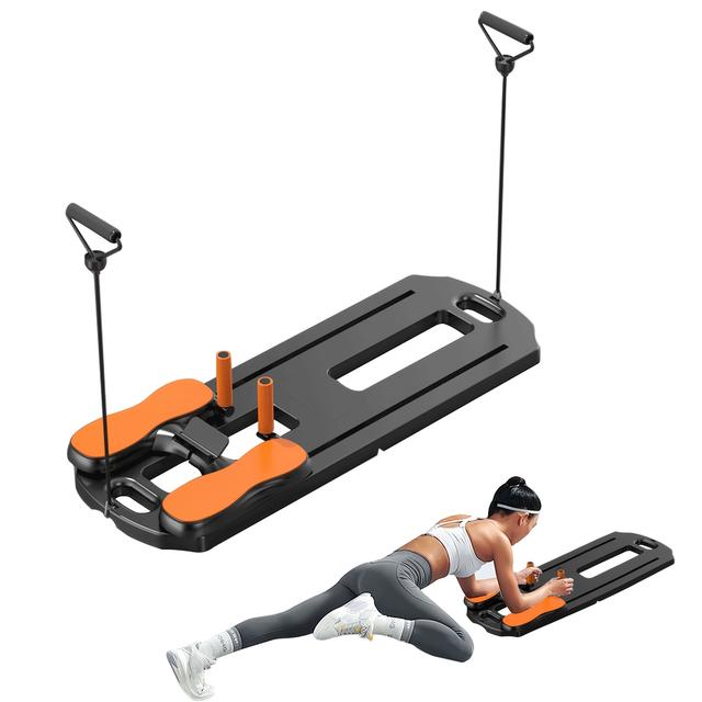 TEMU Pilates Board Reformer Set, Foldable Pilates Reformer Board, Multifunctional Pilates Board For Abdominal Abs Elbow Exercises, Pilates Exercise Board Fitness Equipment For Men, Women