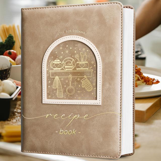 TEMU Ein 150-seitiges leeres Rezeptbuch mit wasserfestem – ein ideales Notizbuch, um Ihre persönlichen Rezepte zu notieren – ein wunderschönes, leeres , um Ihre kulinarischen Kreationen zu ordnen.