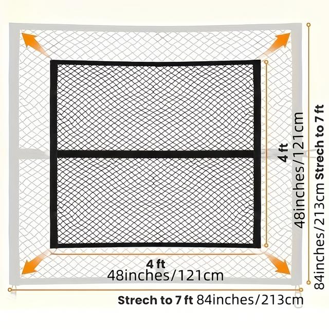 TEMU Síť do nákladního prostoru, vysoce elastická nákladní síť do pickupů, roztahovací síťový organizér do kufru , vhodná pro každodenní lehké zatížení na nákladní vozidla