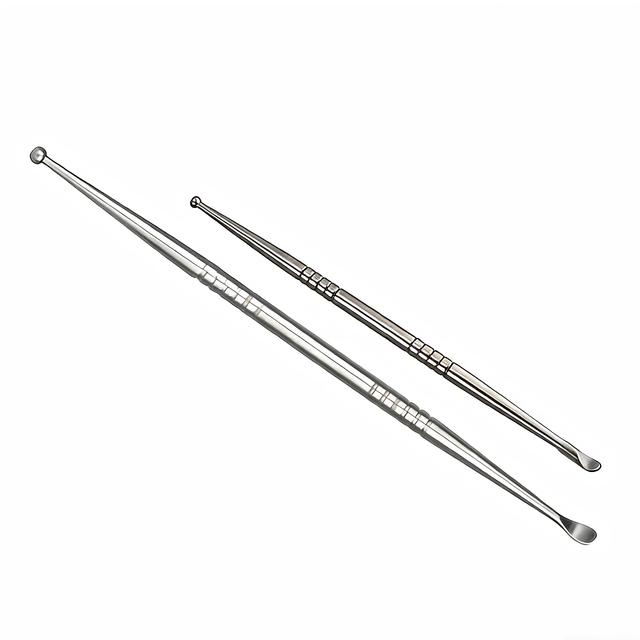 TEMU 2pcs Tonsil Stone Removal Pick Tonsillolith Premium Tool Stainless Steel Oral Cleaner 16.99cm+11.99cm Long Tonsil Stone Remover Tool+ Earwax Curette Ear Picks Remover Tool Stainless Steel