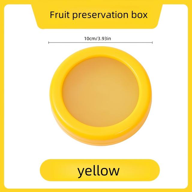 TEMU Silikonový úložný box na ovoce, navržený tak, aby udržoval citrony a jablka čerstvé díky prevenci oxidace, vhodný pro použití v lednici pro poloviční kusy.