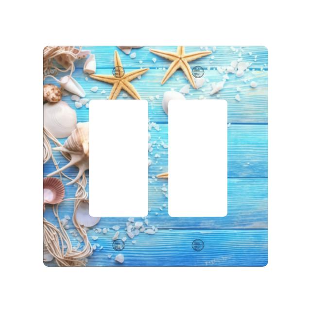 TEMU Decorative Wall Plate For Light Switches Featuring A Light Starfish Design, Suitable For Electrical Outlets In A Farmhouse-style Bedroom Or Dining Room