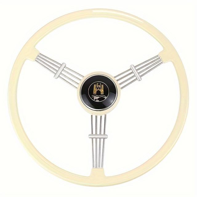 TEMU - Banjo Steering Wheel For 356 1950-1966 - High-quality Metal Front Steering Wheel With Original Emblem