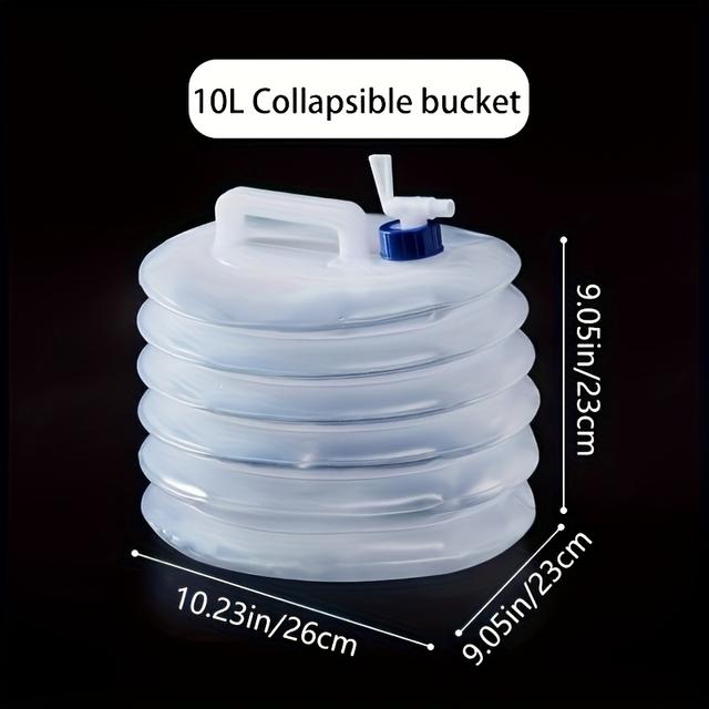 TEMU Collapsible Water Bottle Folding Bucket Portable Outdoor Travel Water Storage Tank Large Capacity Collapsible Water Bucket