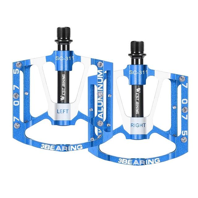 TEMU WEST BIKING Fahrradpedale mit 3 Kugellagern, Aluminiumlegierungsschellen, Größe 9/16", Rutschfestes Design