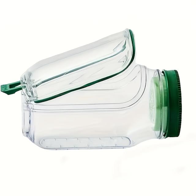 TEMU 1pc Leakproof Portable Salad Jar With Side-opening Lid & Design - Pp Plastic Layered Salad Container Suitable For Office, Travel, Camping - Salad Bowl, Dressing Compartment