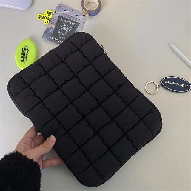 TEMU 14-inch/15.6-inch Square Pattern Tablet Case With A Large Capacity Laptop Bag