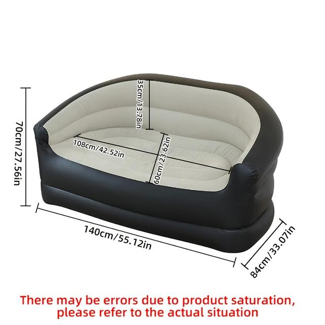 TEMU Sofá Inflable , una Silla Lounge Grande Plegable con Respaldo y Reposabrazos, para de