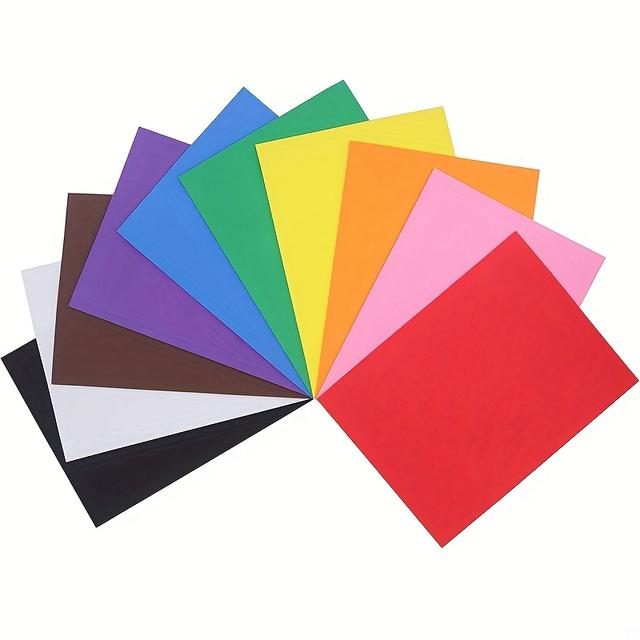 TEMU Set de 10 láminas de espuma EVA que miden 11.8X7.8 pulgadas (30X20 cm), 2 mm de grosor, ideal para proyectos de manualidades