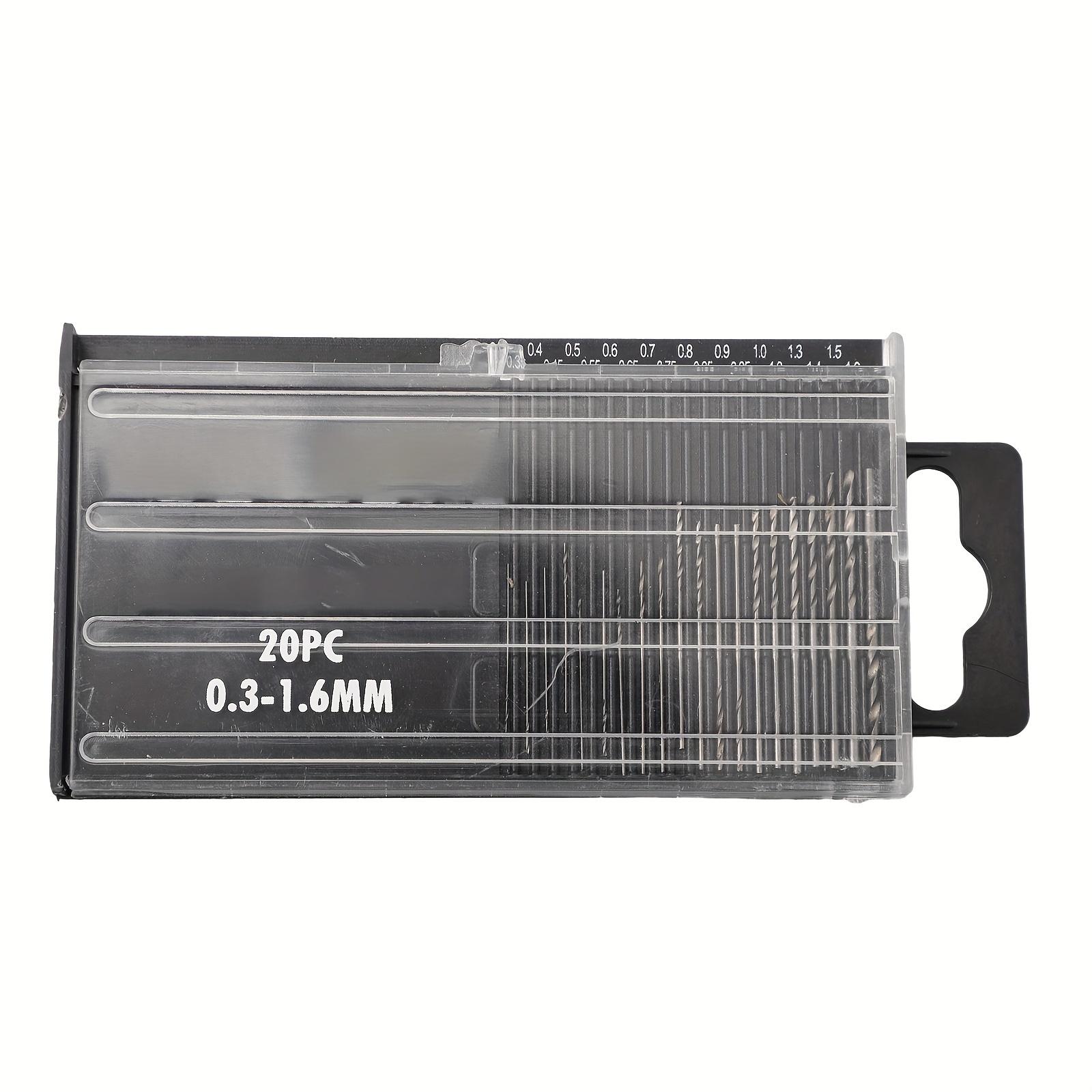 TEMU 20pcs Steel Twist Drill Bit Set, Micro Drill Bits 0.3-1.6mm