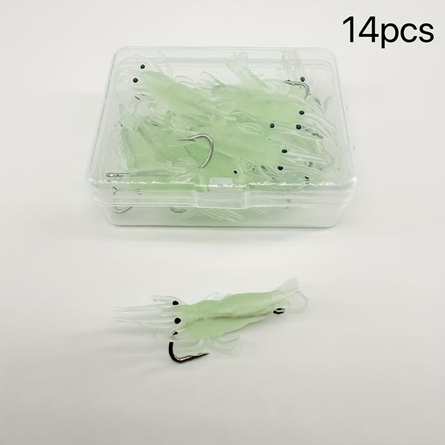 TEMU The Upgraded Luminous Soft Plastic Shrimp Lures With Hooks Are Essential Baits For Fishing Enthusiasts Like Grass Carp, , Carp, And More. Don't Miss The To Try Them Out!