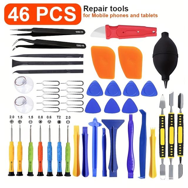 TEMU 20/34/46pcs Android Phone Tablet Multifunctional Repair Tool Set With Pry Bar, Screwdriver, And Tweezers Combination