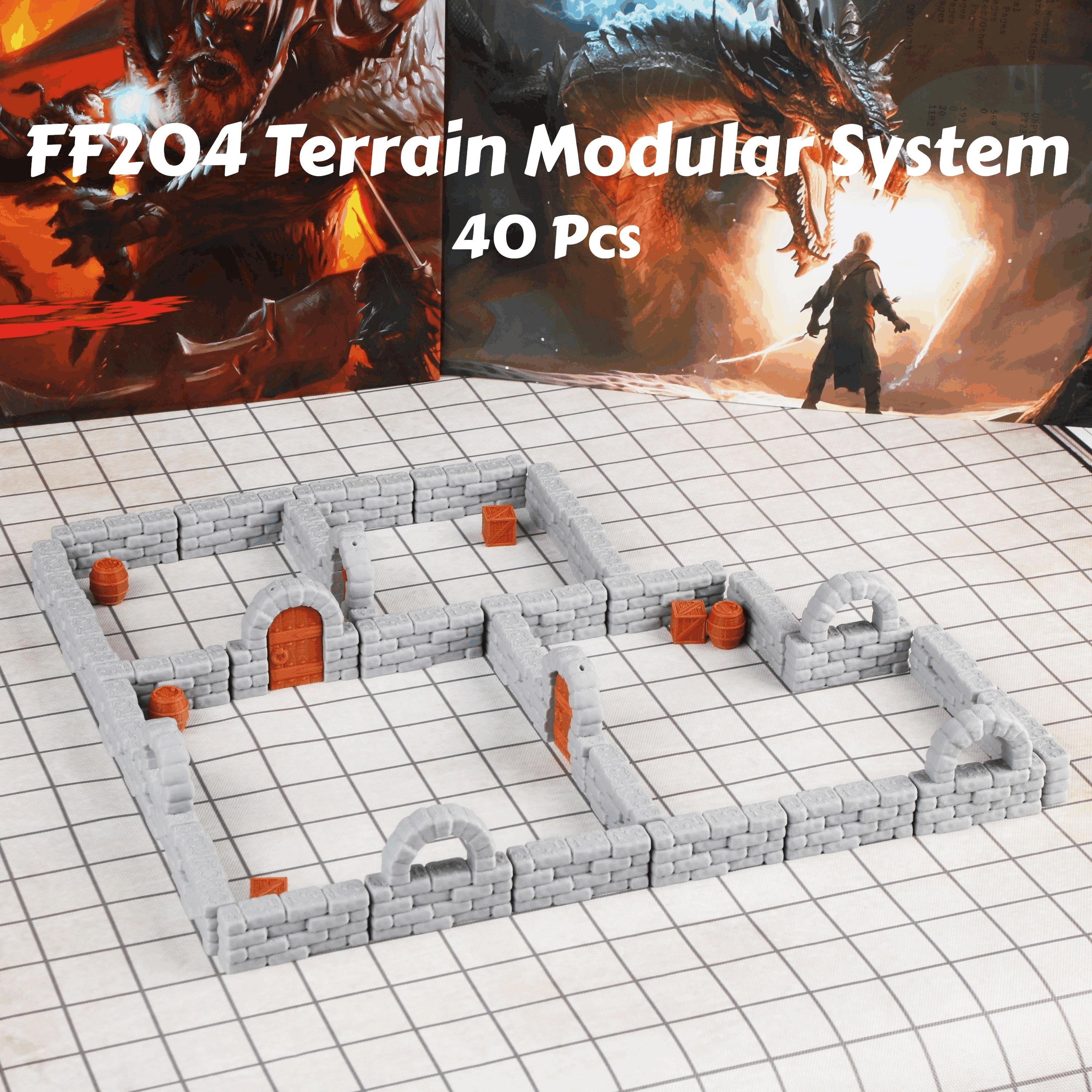 TEMU Walls 28mm Miniature Rpg Terrain Rpg Terrain Building Accessories For Tabletop Role Playing Scenes, Gift Of Christmas Halloween