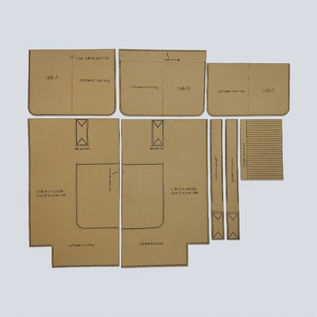 TEMU A Set Of 8 Templates For Making A Single-shoulder Bag From Paper, Designed For Leather Tote Bags And Additions, Diy Wallet Making