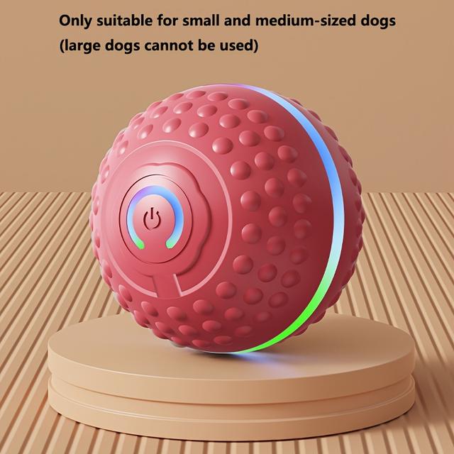 TEMU A Bouncing Ball Toy For Dogs Smart And Charged Via Usb, Suitable For Small To Medium-sized Dogs For Indoor And Outdoor Play