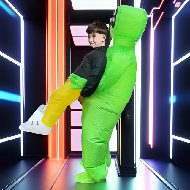 TEMU Giant Eyes Costume With Eyes & Face - Inflatable Party Outfit With Green & Outfit, No Battery Needed, Wash Clean For Halloween, Christmas, Cosplay - Spooky Party Decoration