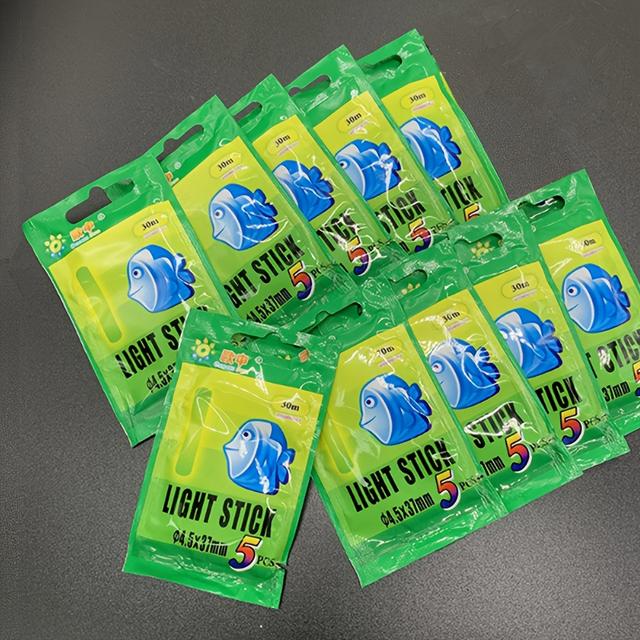 TEMU 50pcs 15/30m Fishing Gear Accessories Glow Stick Luminous Rod Fluorescent Rod For Fishing