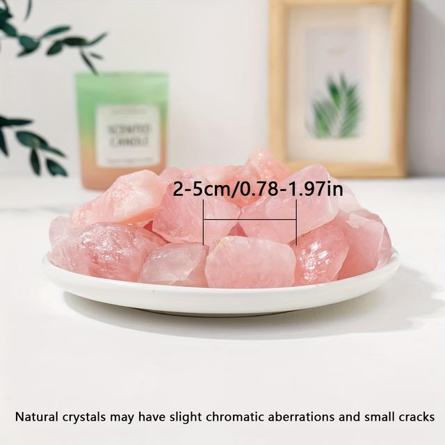 TEMU Piedra Natural Rosa de Cristal de 100g, Granulada Grande, Piedra Original con Fragancia, Piedra Desodorante, Adorno, Juguete de Cristal Natural, Puede Tener Una Ligera de Color y Pequeñas Grietas