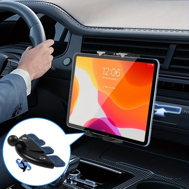 TEMU Cd Slot Tablet Holder Phone Mount For Car, Cell Phone Holder Installation Cd Player Car, Compatible With 4.7-14 Inch Tablet Cell Phone