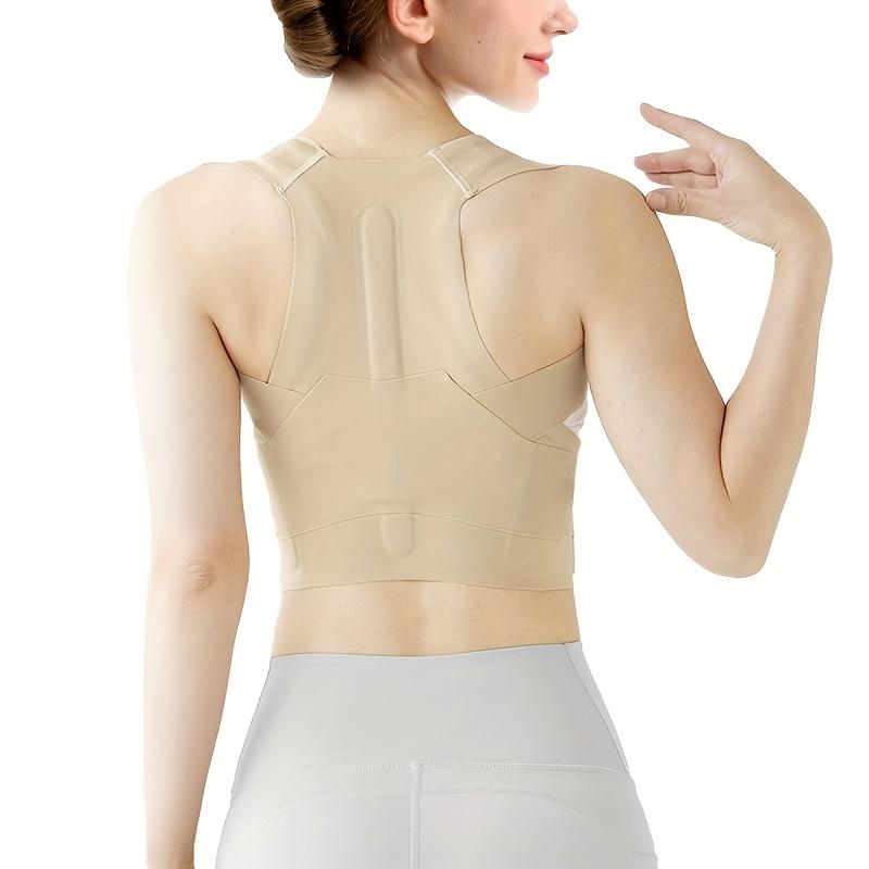TEMU Invisible And Stylish Adjustable Posture Corrector - Breathable And Comfortable Back Support With Shoulder And Waist Support, Invisible Strap For A