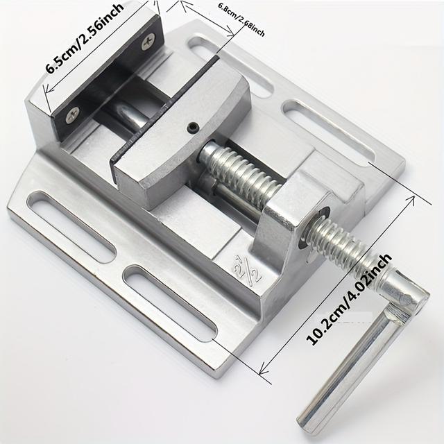 TEMU Aluminum Alloy Lightweight 2.5-inch Flat Mouth Pliers, Short- Jig Fixing Table Vise Table Drill Tool Auxiliary Accessories Manual Horizontal Clamp Work Parts