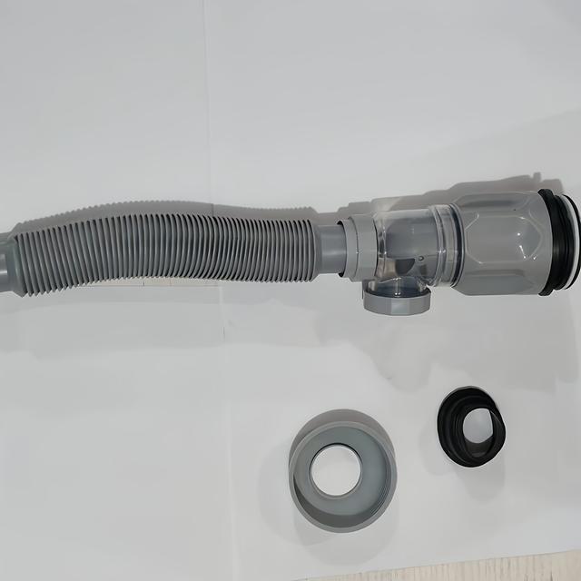 TEMU Tubo de Desagüe Flexible de Fácil Instalación - Diseño Sin Olores para Cocina y Baño, Acero Inoxidable y ABS Duraderos, de , Fácil de Instalar