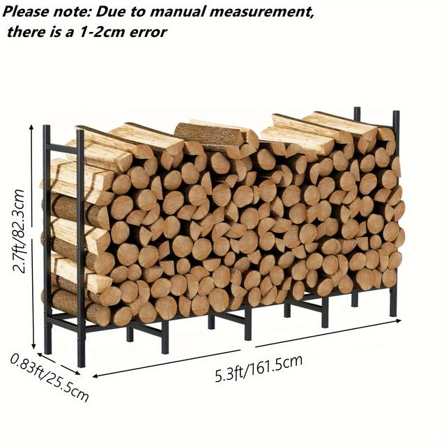 TEMU Suporte de Versátil para Interior/Exterior - Suporte de Madeira de Metal Resistente para & Armazenamento, Montagem Fácil, Perfeito para Lareiras, Fogueiras de & Mais, de Jardim