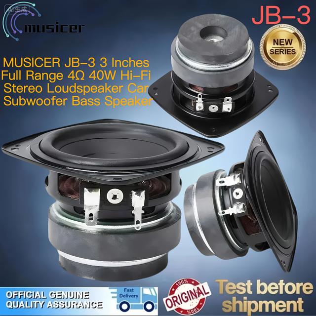 TEMU Music Jb-3 3-inch Full Range 40w High-fidelity Stereo Speaker Car Subwoofer Driver, , Sound System, Sleek Speaker, , Durable Construction, Build, Enhancement, Powerful