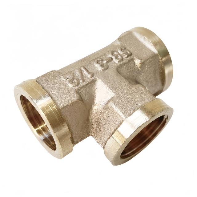 TEMU 1pc Brass Pipe Fitting, Union Tee, 1/2" Npt Female X 1/2" Npt Female X 1/2" Npt Female