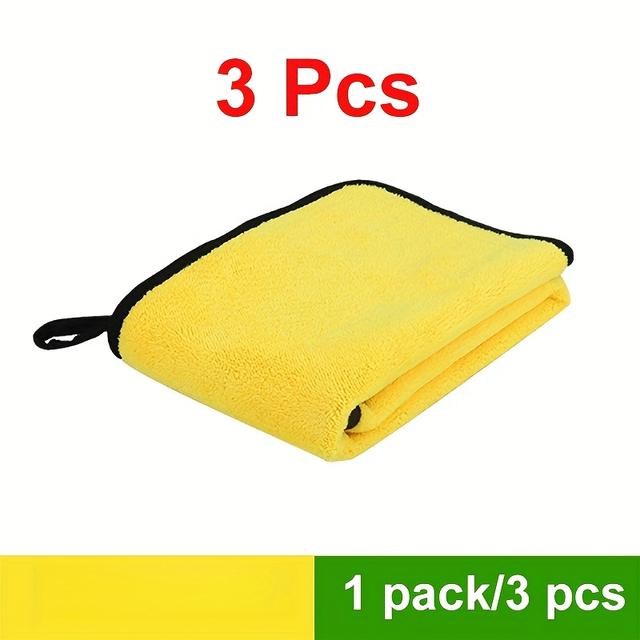 TEMU 3/5/10pcs Microfiber Car Cleaning Towels, Scratch-free Drying Cloths For Auto Detailing, Household Kitchen Dish Towels, 30x30cm (11.8x11.8in)
