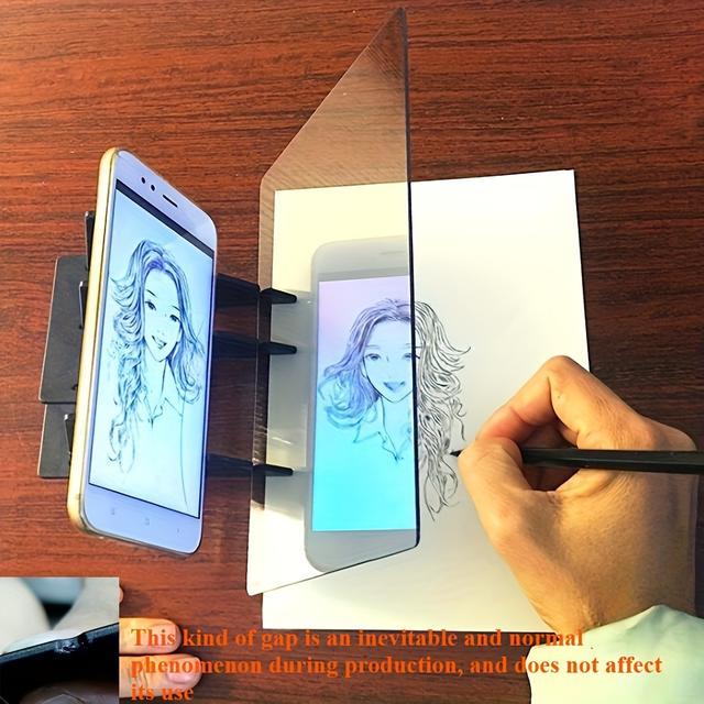 TEMU Portable Optical Drawing Board - Transparent, Pvc Material For Beginners & Pros, Ideal For Sketching And Image Tracing