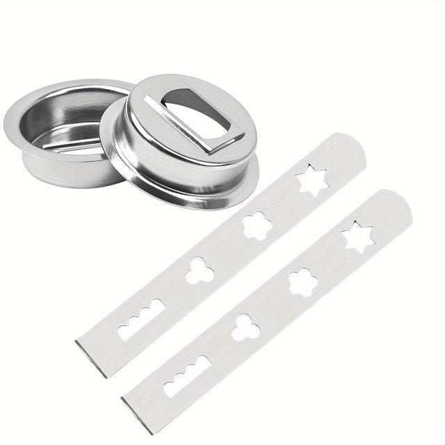 TEMU Stainless Steel Meat Grinder Accessories, Pasta And Snack Making Tools, Cookie Baking Kit