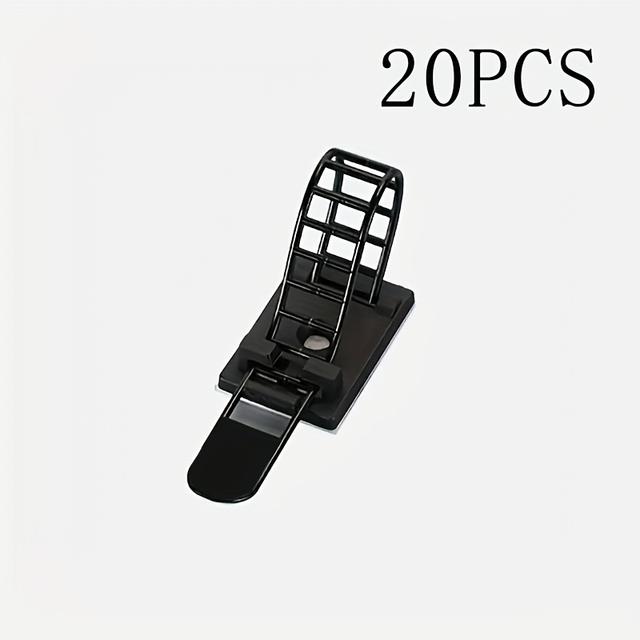 TEMU 20pcs Of Adjustable Cable Tie Connectors With Self-adhesive Tape For Retaining Plastic , Suitable For Combining Cables In Vehicles