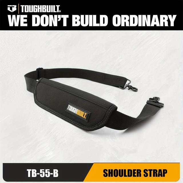 TEMU Correa de acolchada TB-55-B | Accesorio de bolsa de herramientas de tela negra, método de tejido tejido