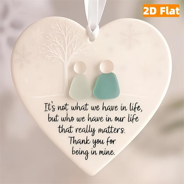 TEMU 2d Flat - Flat Heart-shaped Sea Glass Decor For Friendship, A Keepsake, Perfect As A Christmas Tree Ornament, And Glass Art For Your In 2026.