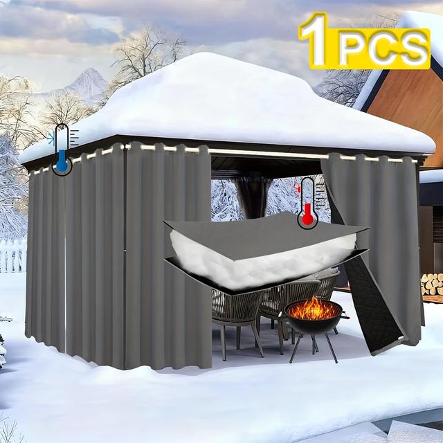 TEMU 1 Stück Outdoor-Verdunkelungsvorhang mit Ösen – Schweres Thermopanel für , Beige – Balkon, Terrasse – Privatsphäre-Schutz, Langlebiger Stoff (Pflegeleicht)